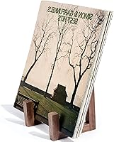 Vista 10 de Soporte de almacenamiento de discos de vinilo moderno, soporte de exhibición de álbumes de madera maciza, soporte de discos de vinilo de madera