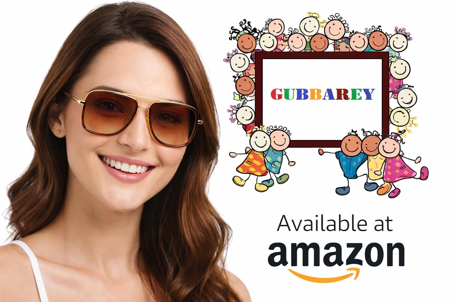 Gubbarey Classic Oversized Men Sunglasses Luxury Style Square retro look Mirror Eyewear latest Outdoor (Brown) 1