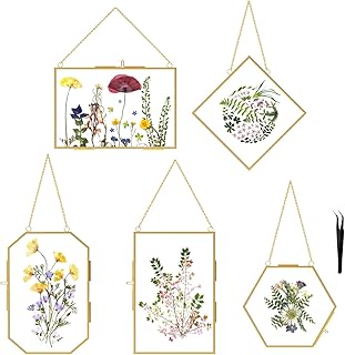 FOCHIER F 5 Pcs Pressed Flower Frames with Tweezers, Wall Hanging Tablet...