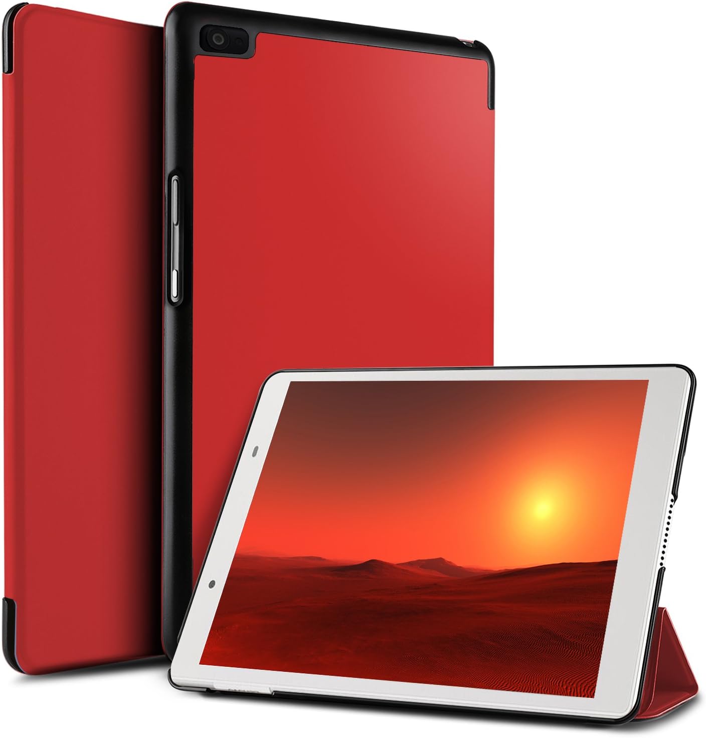 IVSO Case for Lenovo TAB 4 8 Plus, Lenovo TAB 4 8 Plus Case - Ultra Lightweight Slim Smart Cover Case Stand for Lenovo TAB 4 8 Plus Tablet (Red)