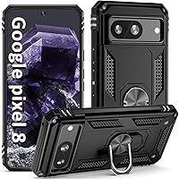 Vista 1 de ADDIT Funda para Pixel 8, funda para teléfono Google Pixel 8 con soporte de anillo magnético de soporte, grado militar a prueba de golpes, funda