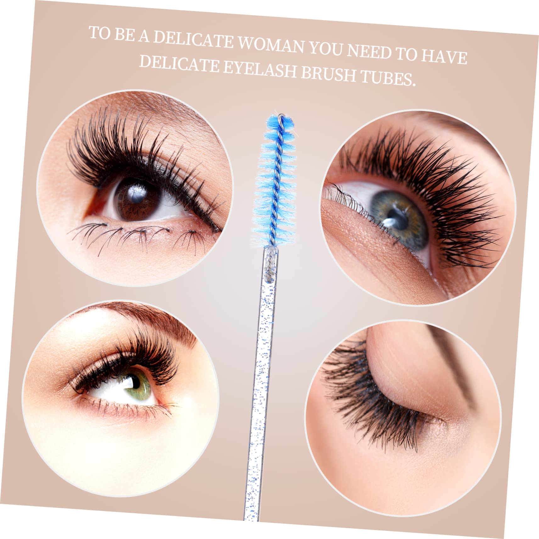 HAPINARY 2sets Luxury Eyelash Applicator Brush Beauty Eyelash Makeup Tool for Beginners 4pcs*2