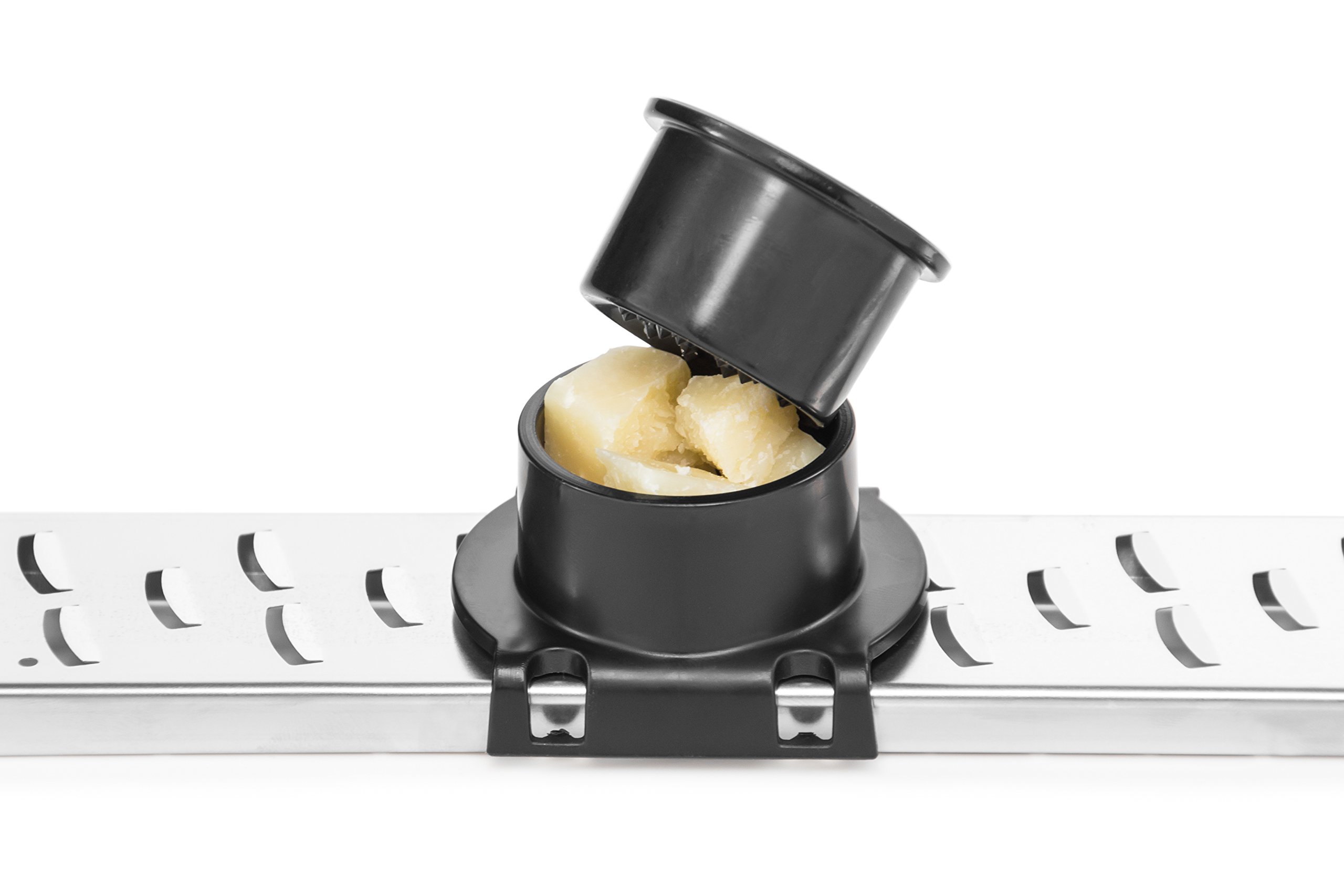 Börner Combi Chef Râpe à 4 Faces • Râpe Manuelle en Acier Inoxydable avec Récipient • Idéale comme Râpe à Fromage, Zesteur pour Agrummes, etc. • 4 Styles de Coupe