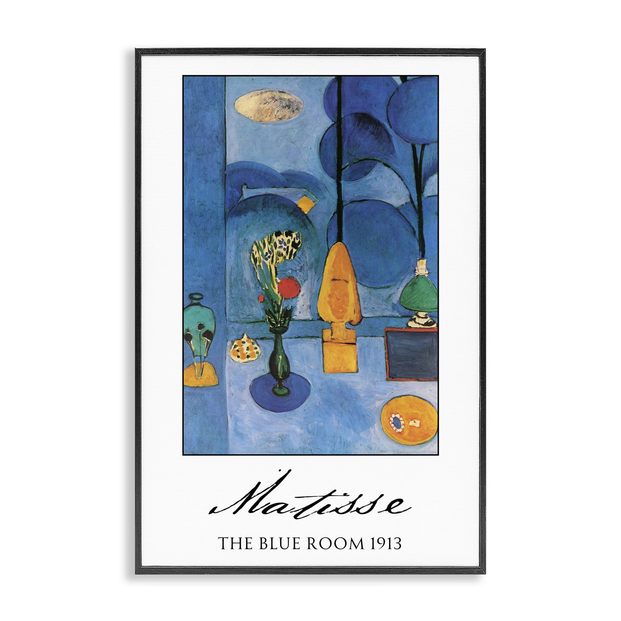 Matisse The Blue Room Giclee Art haut de gamme avec cadre noir Stupell 30x20