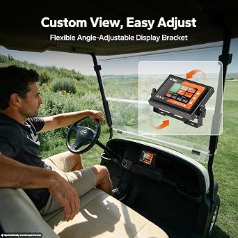 LiTime Battery Display Monitor for Golf Carts, LCD Screen, System Cutoff