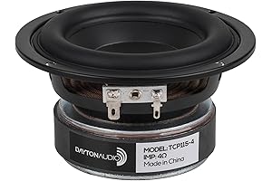 Dayton Audio TCP115-4 - 4" Treated Paper Cone Midbass Woofer | 4 Ohm