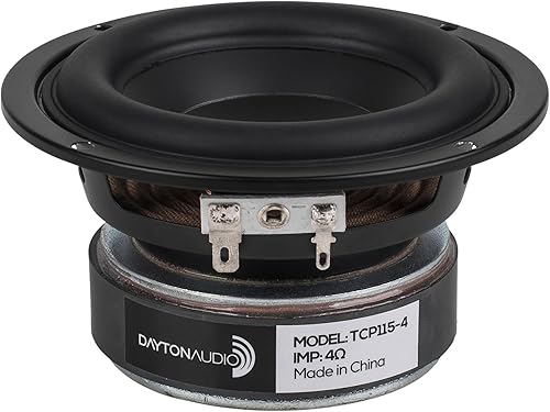 Dayton Audio TCP115-4 - Woofer de bajo medio cono de papel tratado de 4 ohmios