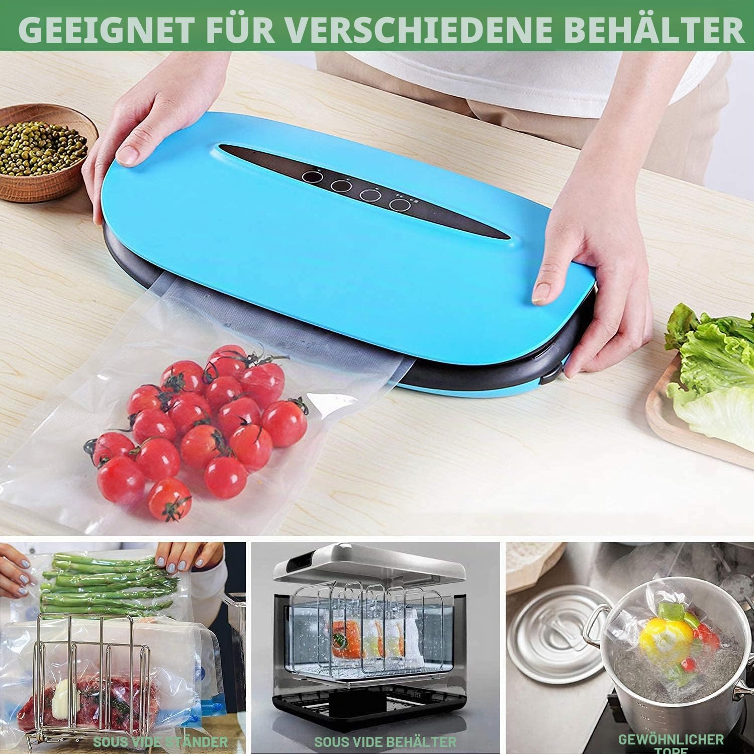 Vakuumversiegelungsbeutel 10 x 15cm/4 x 6 Zoll 100 Stück Lebensmittel Vakuumversiegelungsbeutel Geruchsschutzbeutel, Heavy Duty, Pannenschutz, kochfest, einfrierbar, BPA frei