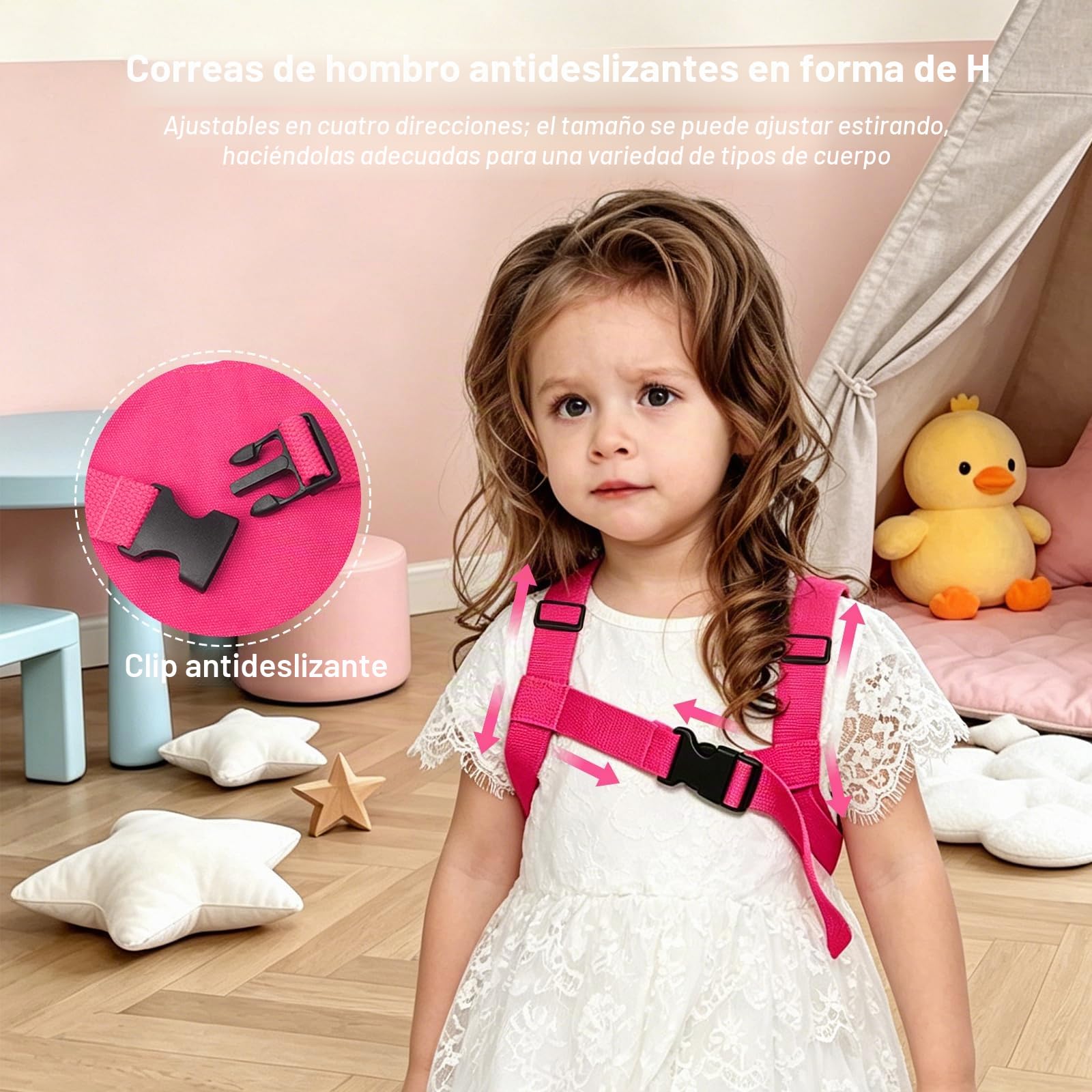 Bebé Anti-Lost Mochila, Mariposa Baby Kids Anti-perdido Mochila con Mini de Arnés Reins Niño Pequeño con Correa de Seguridad