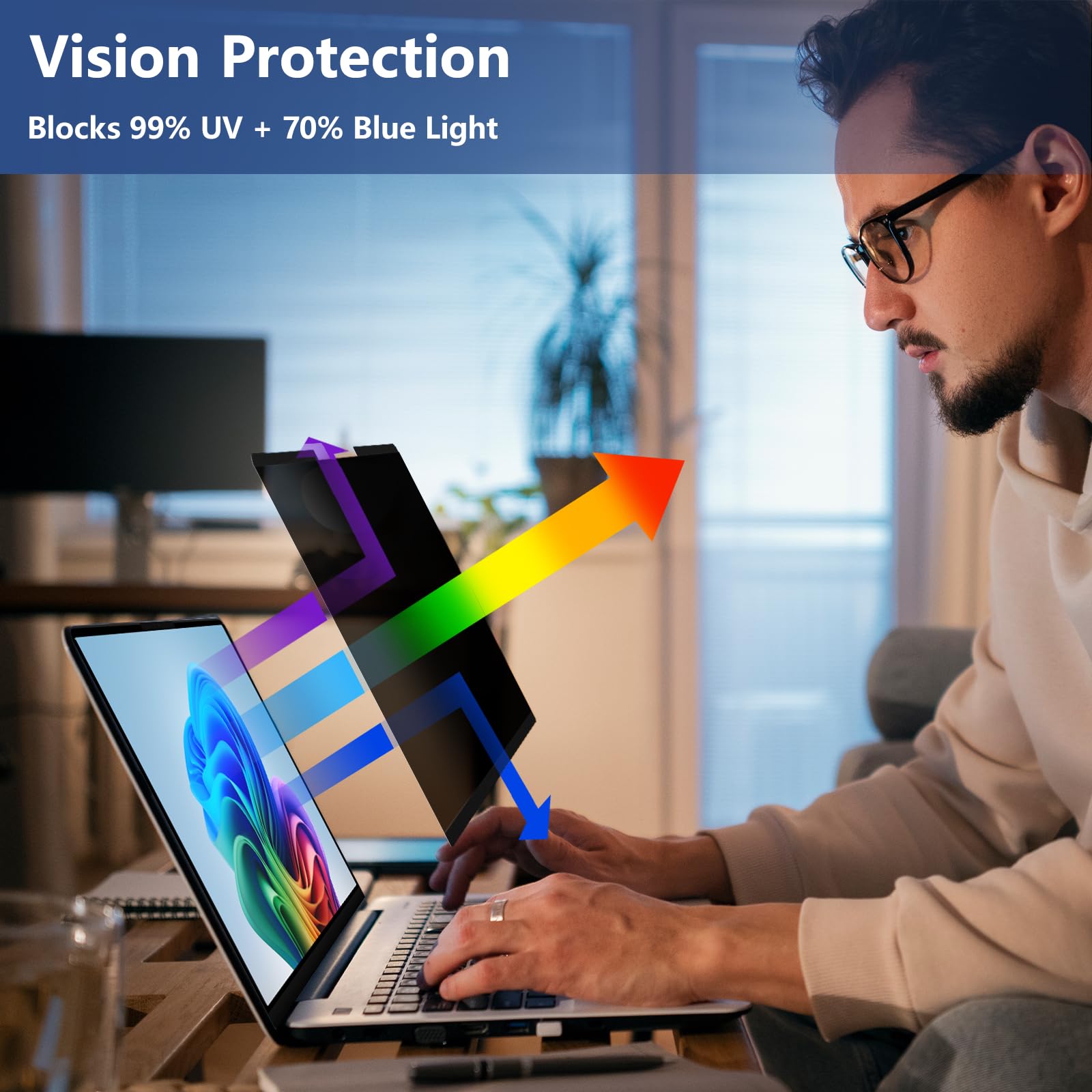 Filtro de Privacidad Magnético Extraíble para 13.8 Pulgadas Surface Laptop 7 (2024), Anti Luz Azul Antirreflejo Privacy de Protector de Pantalla Portatil para13.8 Surface Laptop 7 2024
