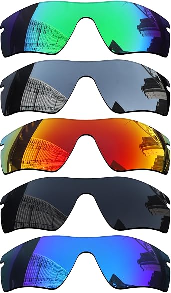 Acefrog 5 Pieces Polarized Replacement Lenses for Oakley RadarLock Path OO9181 Sunglasses, Perfectly Fit, Shatterproof, Anti-scratch, Value Pack