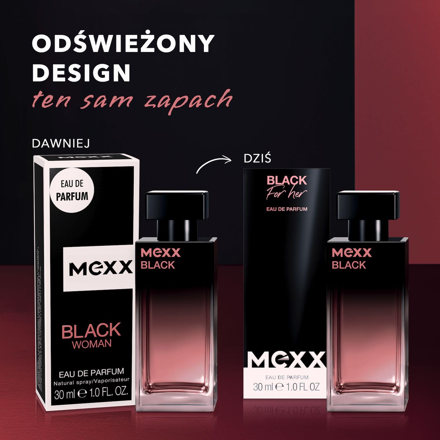 Mexx Black Woda Perfumowana dla Kobiet, o Kwiatowo-Owocowym Zapachu, 30 ml
