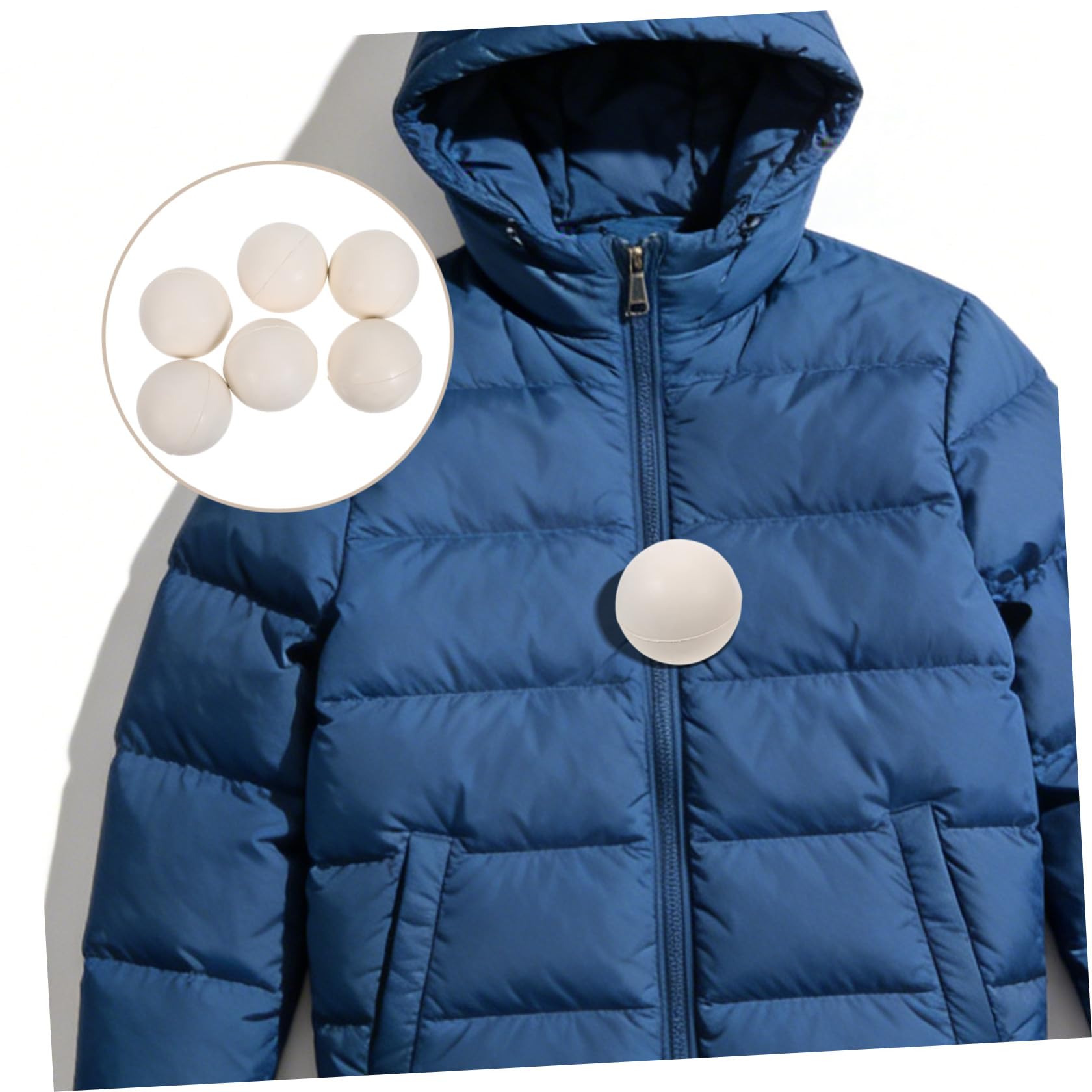 FRCOLOR 6 Pezzi Palline per Asciugatrice in Gomma Riutilizzabili per Ammorbidire e Sgonfiare Giacche Invernali e Piumini, Riducono le Rughe Asciugatura Rapida in Casa