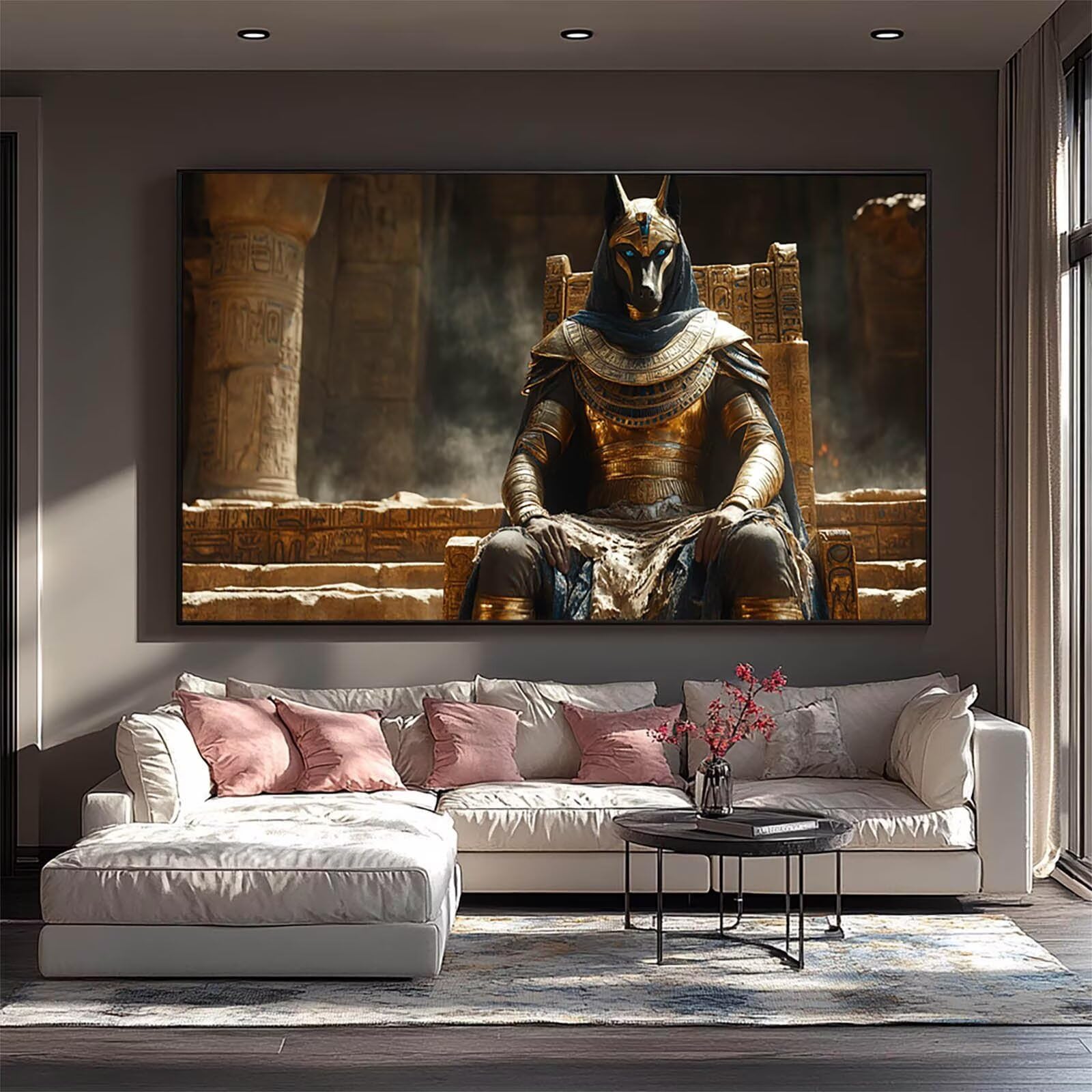 Diamentowe malowanie Anubis Diamenty Malowanie według numerów Egipt, DIY DIY Dorośli Zestaw do haftu krzyżykowego 60 x 120 cm Obrazy Dekoracja Salon Nowoczesny Rysunek Diamentowy, Prezent Kobieta 2509