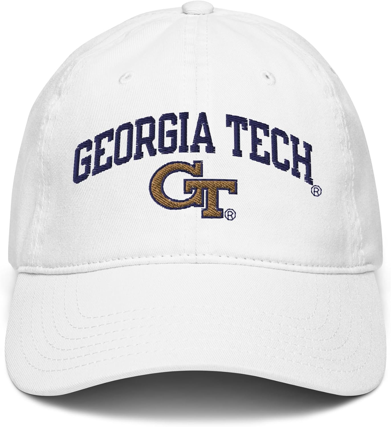 Georgia Tech Yellow Jackets Dad White Officially Licensed Adjustable Baseball Hat