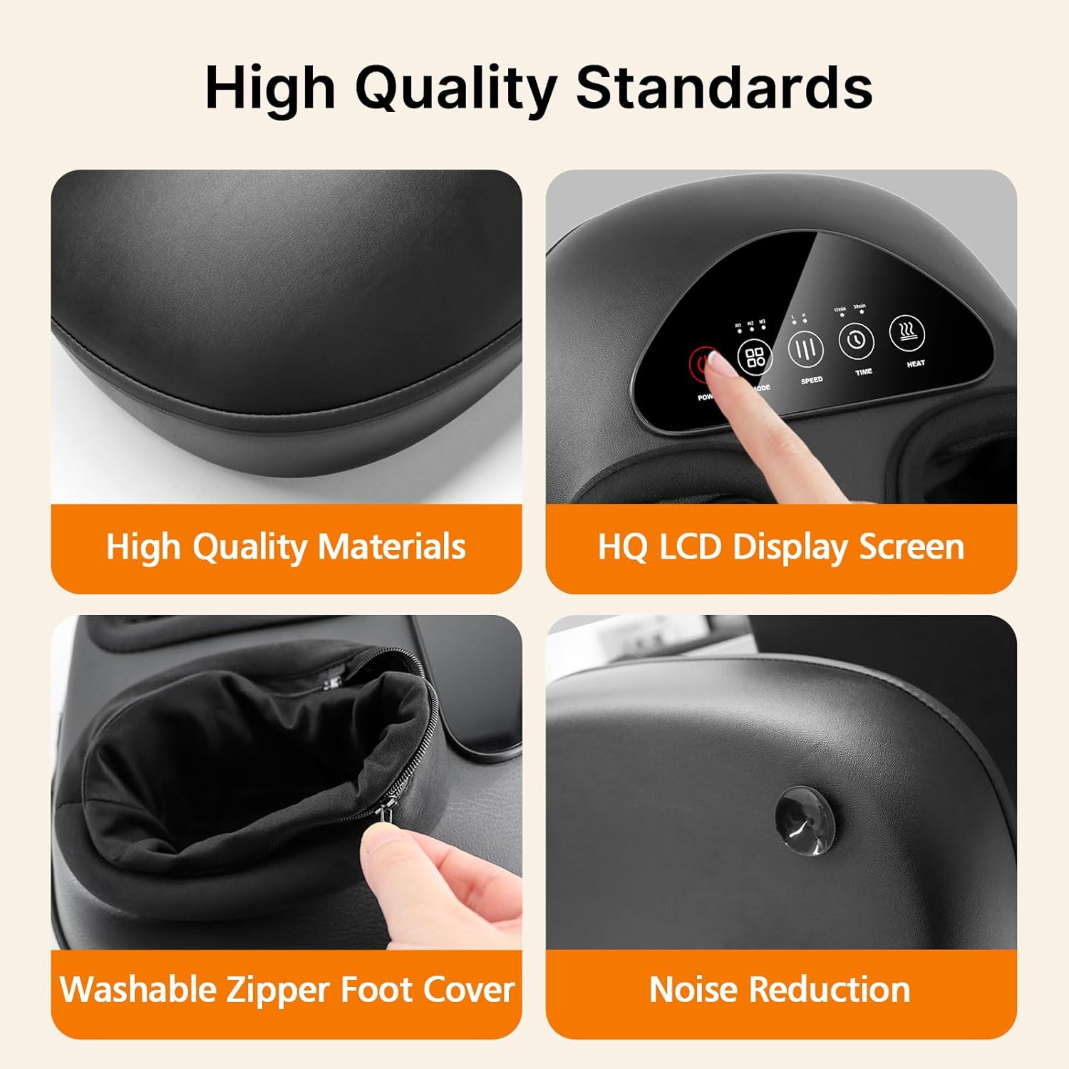 Shiatsu Foot Massager with Heat, Deep Kneading & Gentle Air Compression for Foot Wellness and Relaxation, Feet Massager, Electric Foot Massager Machine - Gifts for Women Men, Fits Size 13