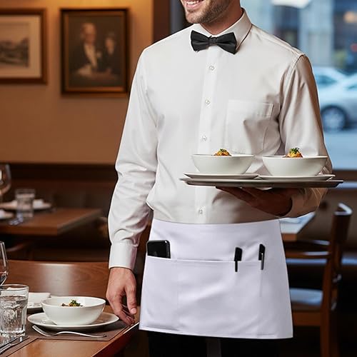 Miniatura 6 de BOHARERS - Delantal ajustable para hombre y mujer, color negro A-1 Pack Blanco,A-1 Pack Negro,B-2 Pack Negro-d,A-3 Pack Negro,J-1 Pack Negro-b,Aj-1