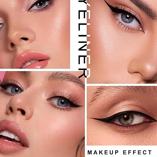 Miniatura 7 de Lápiz delineador de ojos líquido negro, sello delineador de ojos, impermeable, secado rápido, maquillaje de ojos de larga duración, lápiz delineador