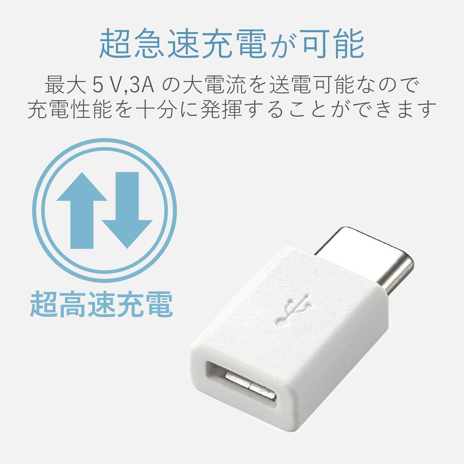 erekomu USB Conversion Adapter [Micro USB (Female) – USB Type C (Male)] Black MPA – mbfcmadnbk , whites