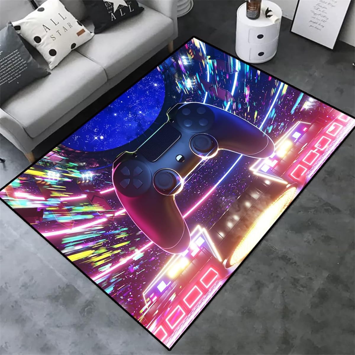 Tapis De Chambre Thème Football - 120x160 Cm, Antidérapant, Lavable, Doux En Flanelle - Décoration Ado Garçon - 9