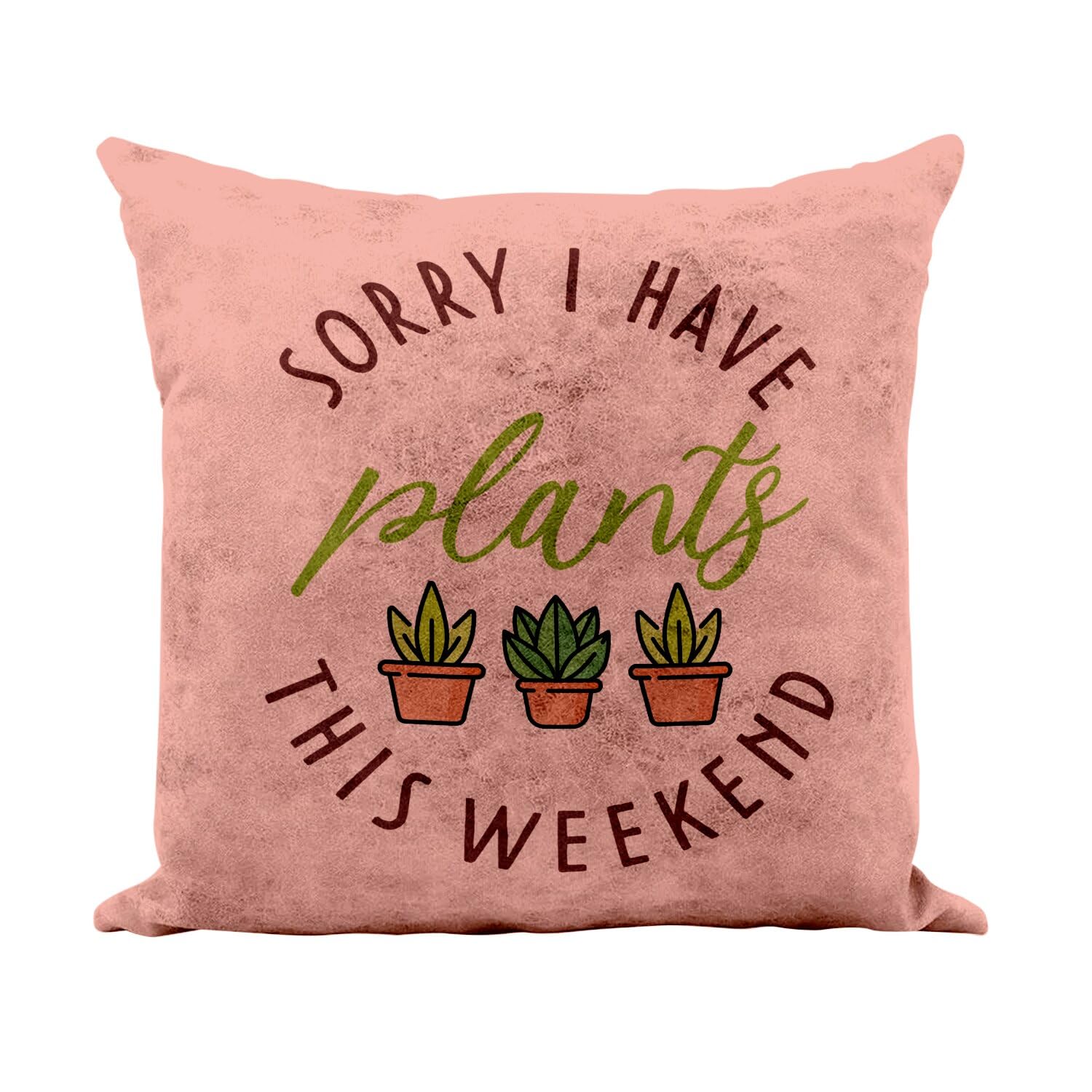 Coussin similicuir rose idée cadeau originale pour fan de jardinage et pots
