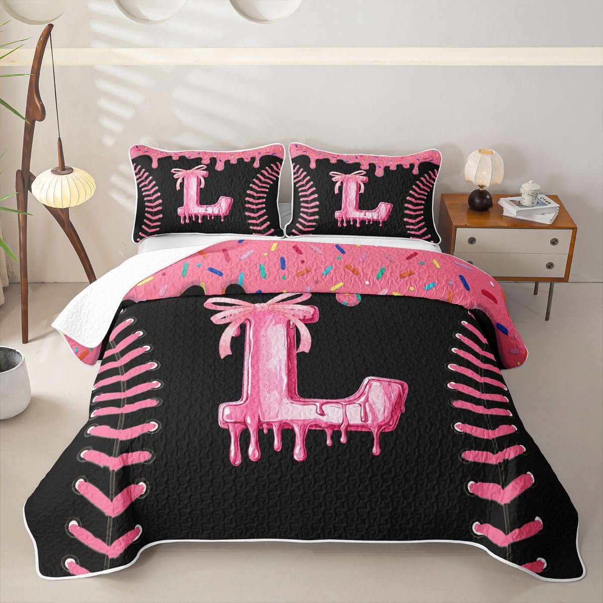 Homewish Eiscreme Tropfen Bettüberwurf 170x210cm