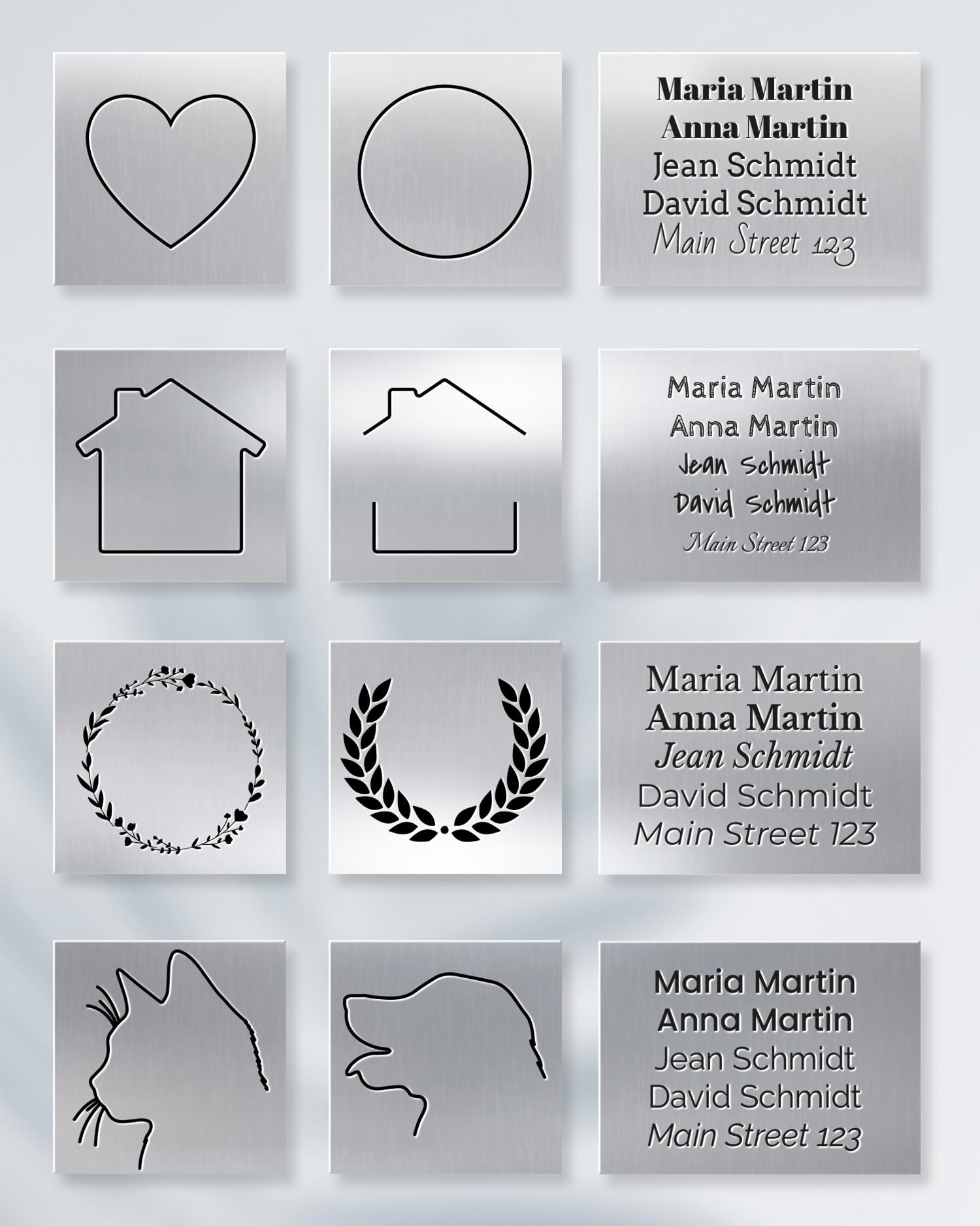 Targhetta Personalizzata Per Cassetta Postale - 12,5x5 Cm Con Nome E Numero - Foto 8