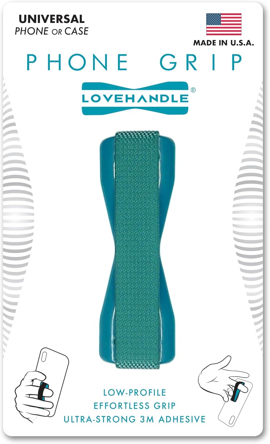 LOVEHANDLE Universal Phone Grip for Smartphones & Mini Tablets - Phone Holder for Hand - Wireless Charging Compatible - Made in the USA - Serape