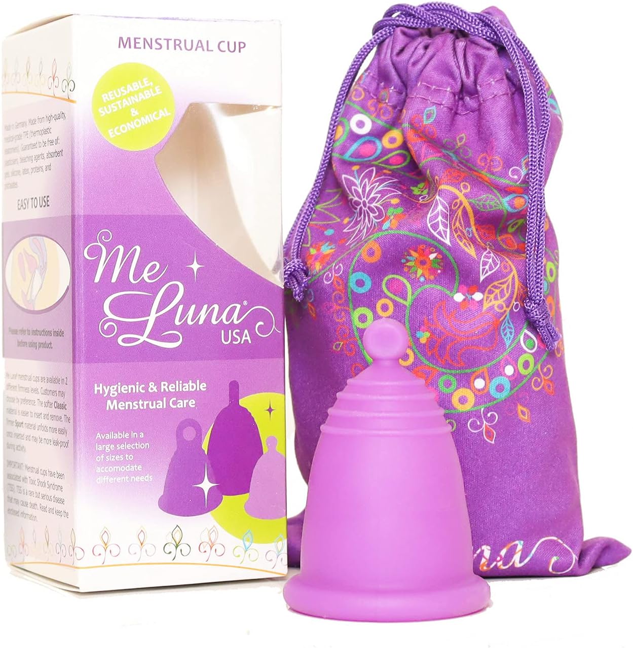Most Customizable Menstrual Cup by MeLuna USA Custom Fit for All Body Types Reusable