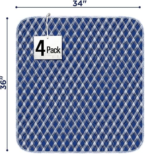 Miniatura 65 de Almohadillas de cama antideslizantes para incontinencia lavables de 36 x 72 pulgadas, almohadillas de cama impermeables para adultos, lavables