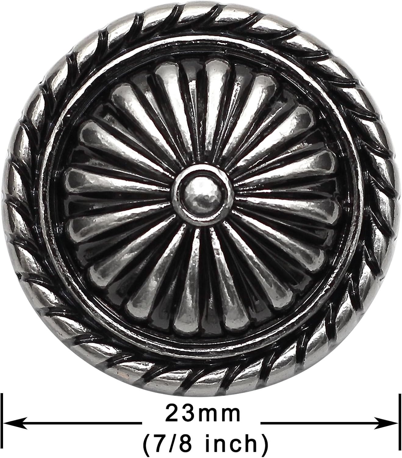 12 Pieces Antique Black Silver Metal Blazer Buttons with Shank for Blazers, Suits, Jackets 23mm