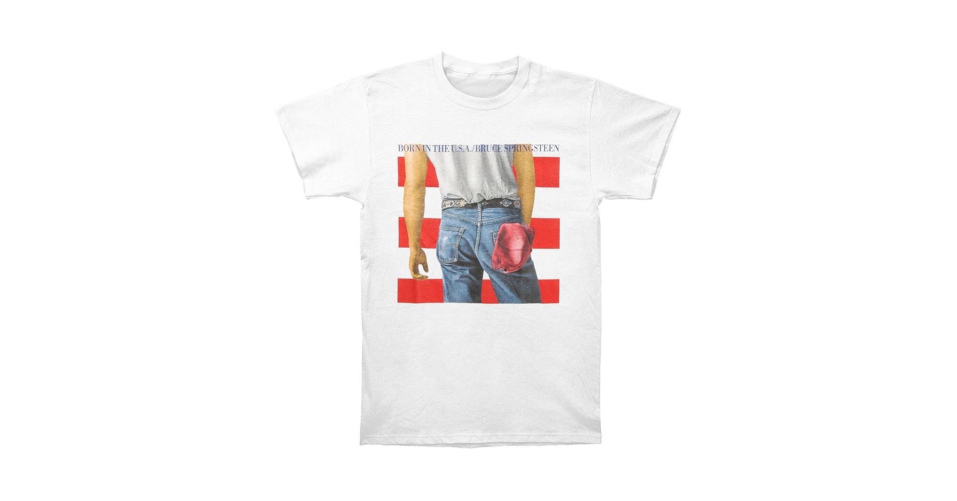 Bruce Springsteen BORN IN THE USA Tシャツ Born In The U.S.A. Tee - White - Bruce Springsteen