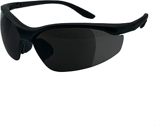 grinderPUNCH Full Lens Magnification Safety Glasses with Black Frame | Clear Lens | | Magnifying Reading Eyewear
