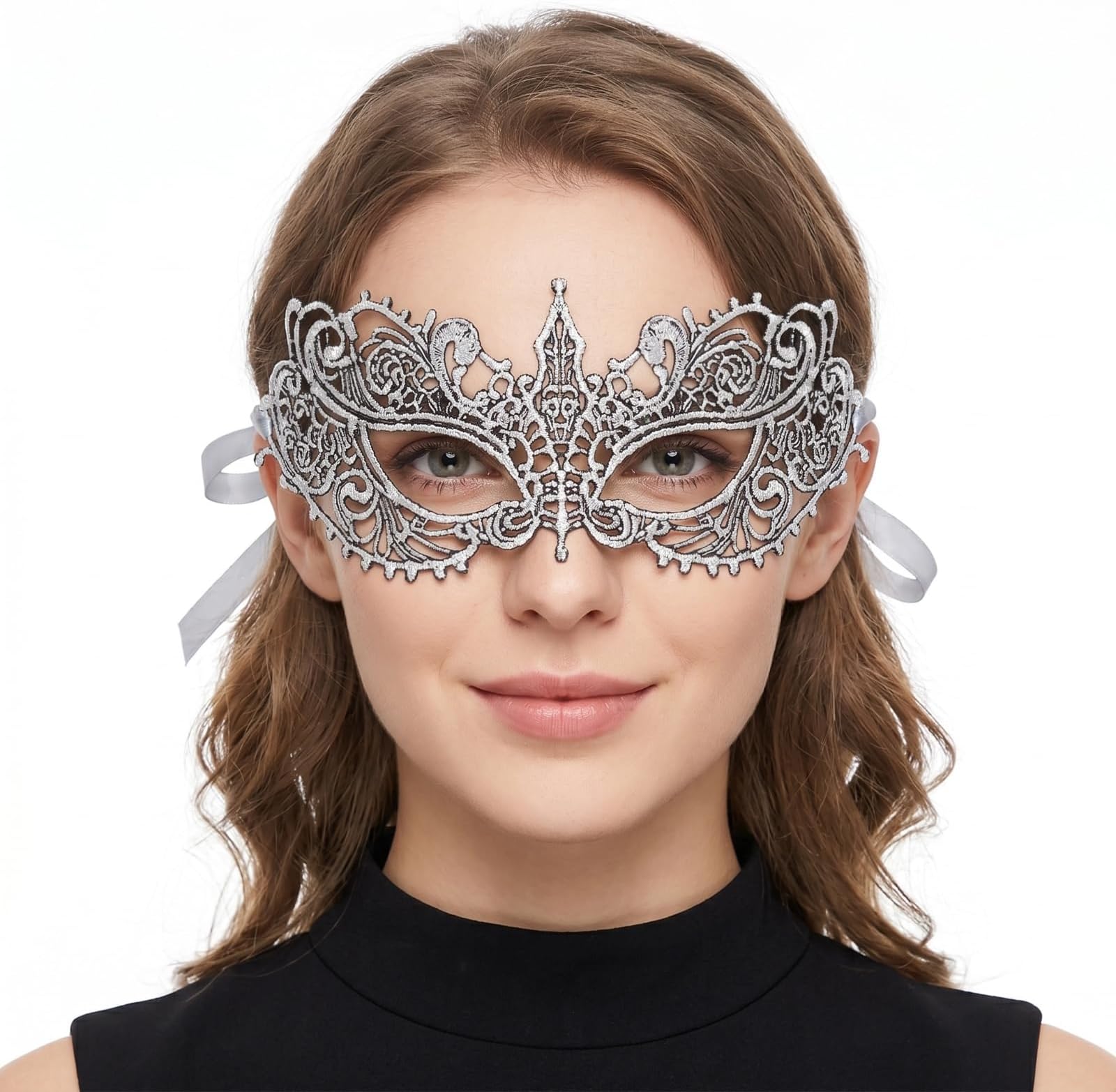 Masquerade Mask for Women Lace Masks Venetian Masquerade Party Costume Party Halloween Carnival Fit for Adults, Soft