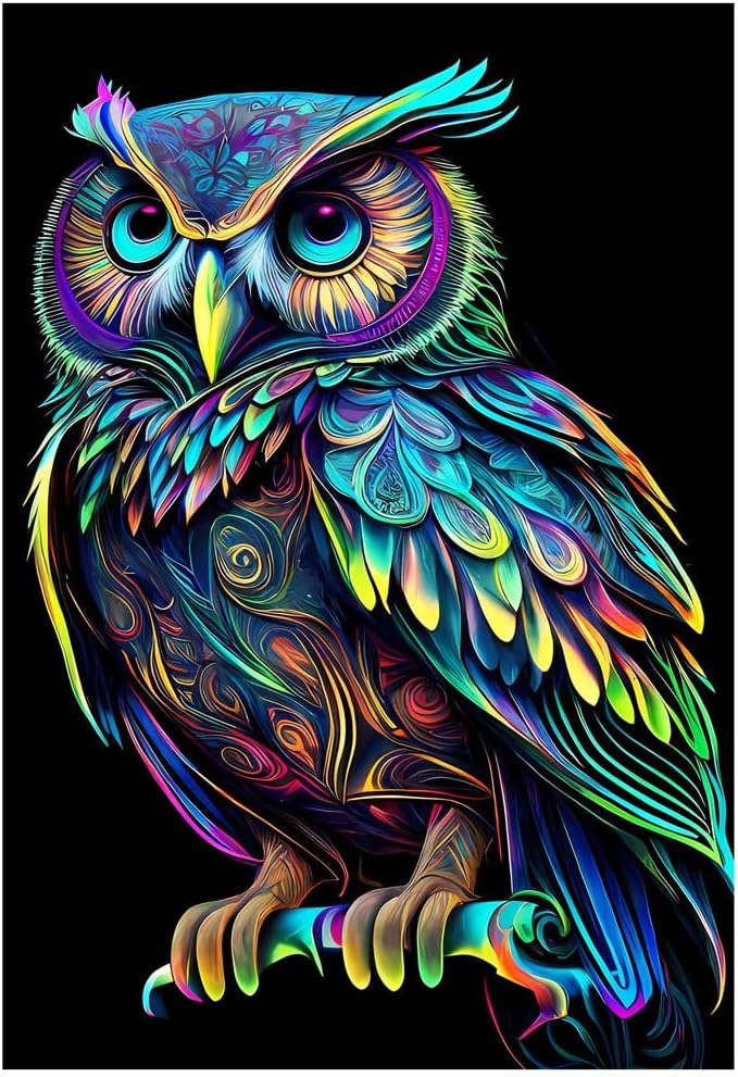 Set of 6 Wooden Paintings Decoration for Modern Living Room, Bedroom, Room, Nature and Animals with Metal Hangers (2 x 38 x 29 cm, 4 x 29 x 20 cm)