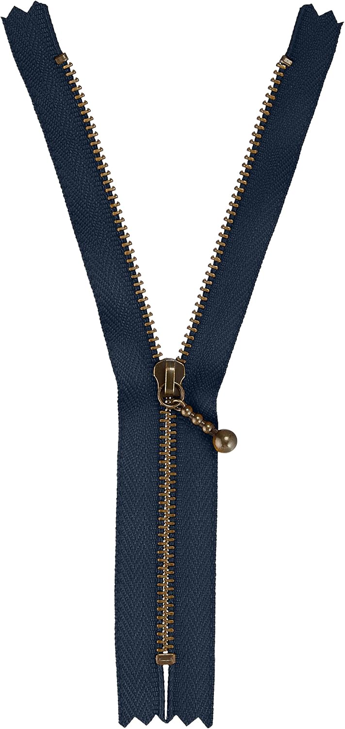 Y.K.K 3MGC-16 Gold Ball Zipper Closure 10 Pieces Length 16cm #560 Navy Blue