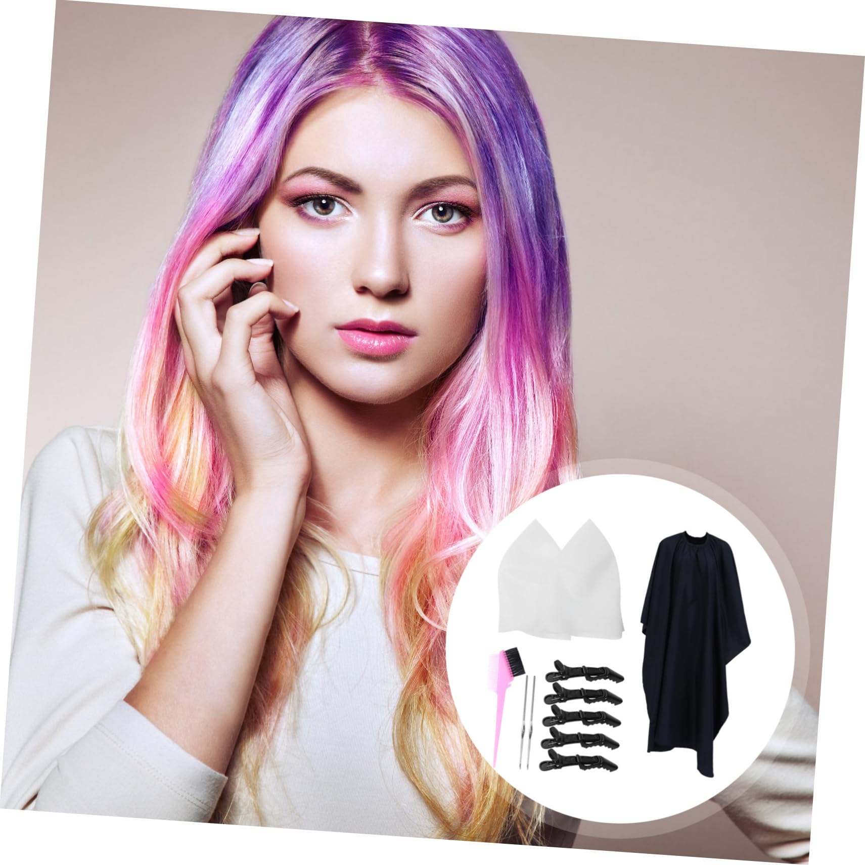 PACKOVE Haarfärbeset 11 Stück Silikon Highlights Kappe Mit Häkelnadel Friseurzubehör Für Selbstgemacht Haarfärbung Zuhause Und Salon