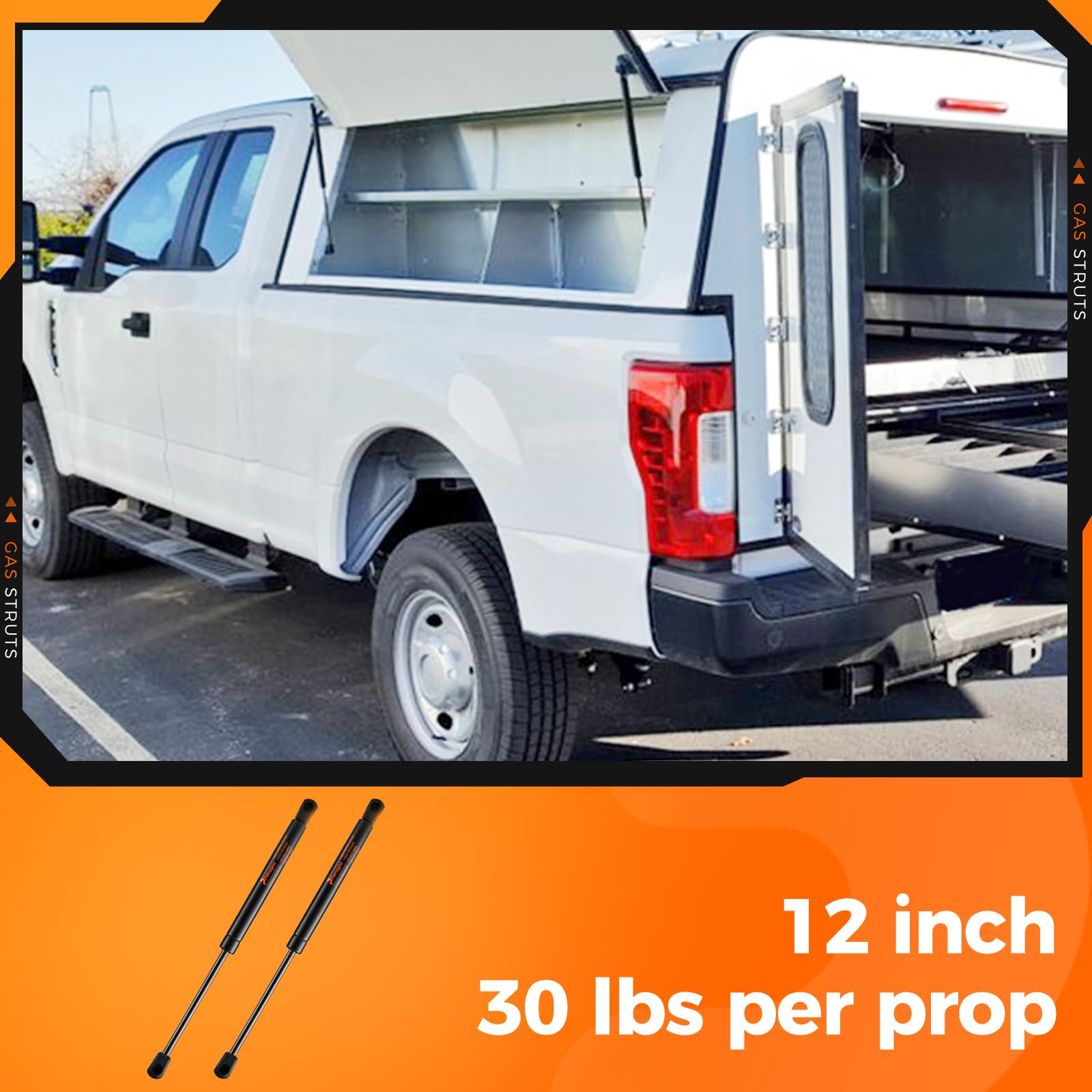 Snapklik.com : 4420 12 Inch 30 Lbs Gas Strut Shocks Lift For Leer ...