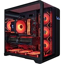Phantom Gaming PC Desktop Computer, AMD Ryzen 7 7800X3D, GeForce RTX 5090, 64GB DDR5, 4TB SSD, Tower Fan Black, Windows 11 Home, RGB Lighting, WiFi, Ready to Use