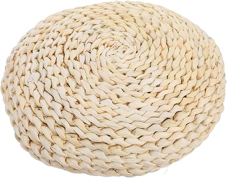 Round Straw-Woven Breathable Yoga Meditation Mat