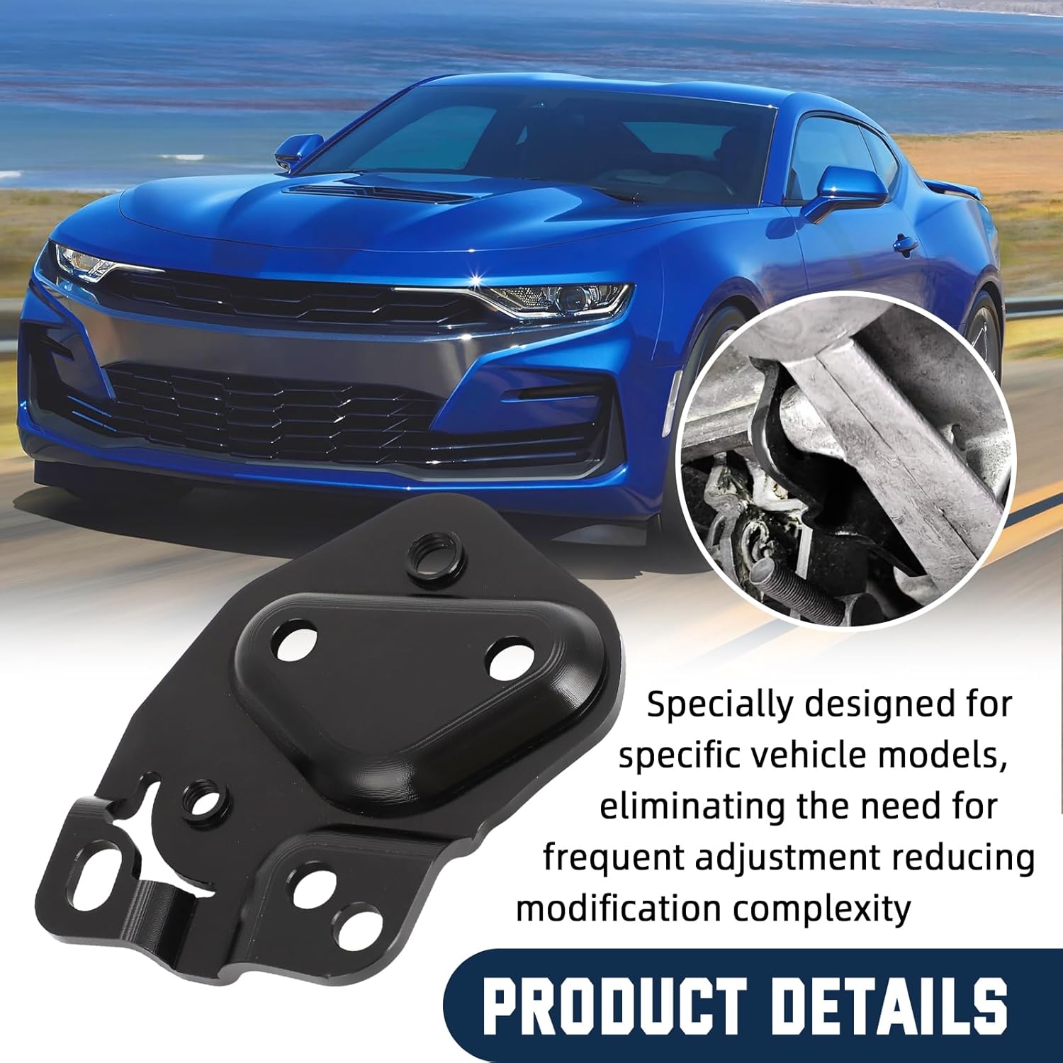 Aluminum 4 Speed Shifter Mounting Plate for GM Chevy Pontiac Transmission - Fits Hurst Kits 3733157, 3163, 4734, 7834. Replacement for 1957773, 1958773, 530-195-7773, 530-195-8773