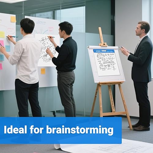 Miniatura 9 de AFMAT Mini caballete pegajoso, 15 x 18 pulgadas, papel para profesores, súper pegajoso y resistente a las manchas, papel de caballete autoadhesivo