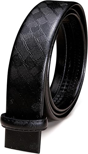 Miniatura 8 de Barry.Wang - Hebilla de cinturón de trinquete de repuesto de 1 38 pulgadas, correas de cinturón de cuero para hebilla de clic deslizante de 40MM,