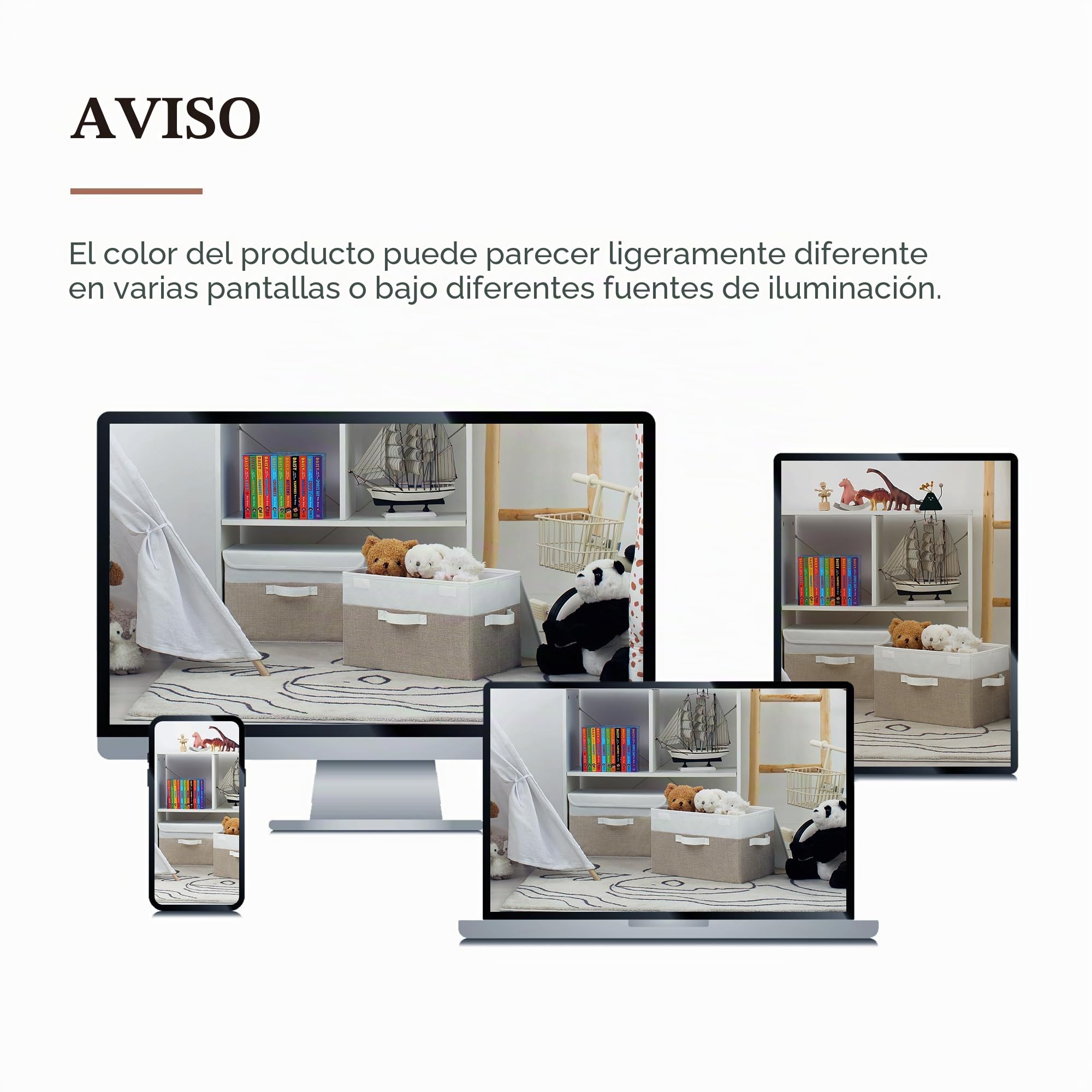 GRANNY SAYS Cajas Almacenaje con Tapa, Paquete de 2 Cajas de Almacenamiento para Estantes, Cajas de Tela Almacenaje Ropa Armario, Cajas Organizadoras con Tapa, Cajas Almacenaje Decorativas, Caqui