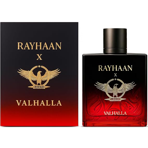 Rayhaan Valhalla Fruity, Gourmand, Woody, Ambery Eau de Parfum Spray Long-Lasting Fragrance for Unisex, 3.4 Ounce / 100 ml