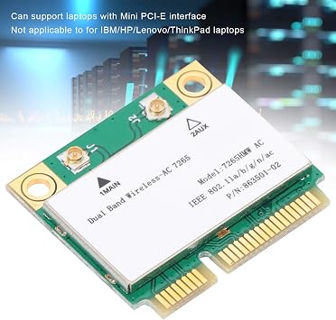 Mini PCIE WiFi Card, DualBand Wireless Adapter, 802.11AC Half Mini PCIE Interface Wireless Network Card, Maximum Speed Support 867Mbps