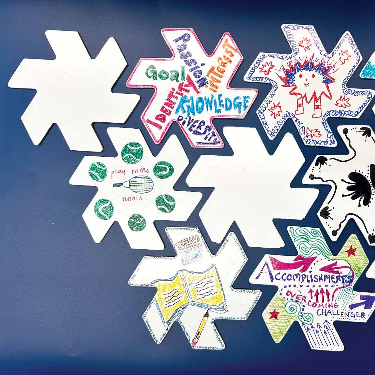 Trainers Warehouse Community Mosaic | Tessellation to Reflect Your group's Diversity & Creativity | 43 Interlocking Pieces