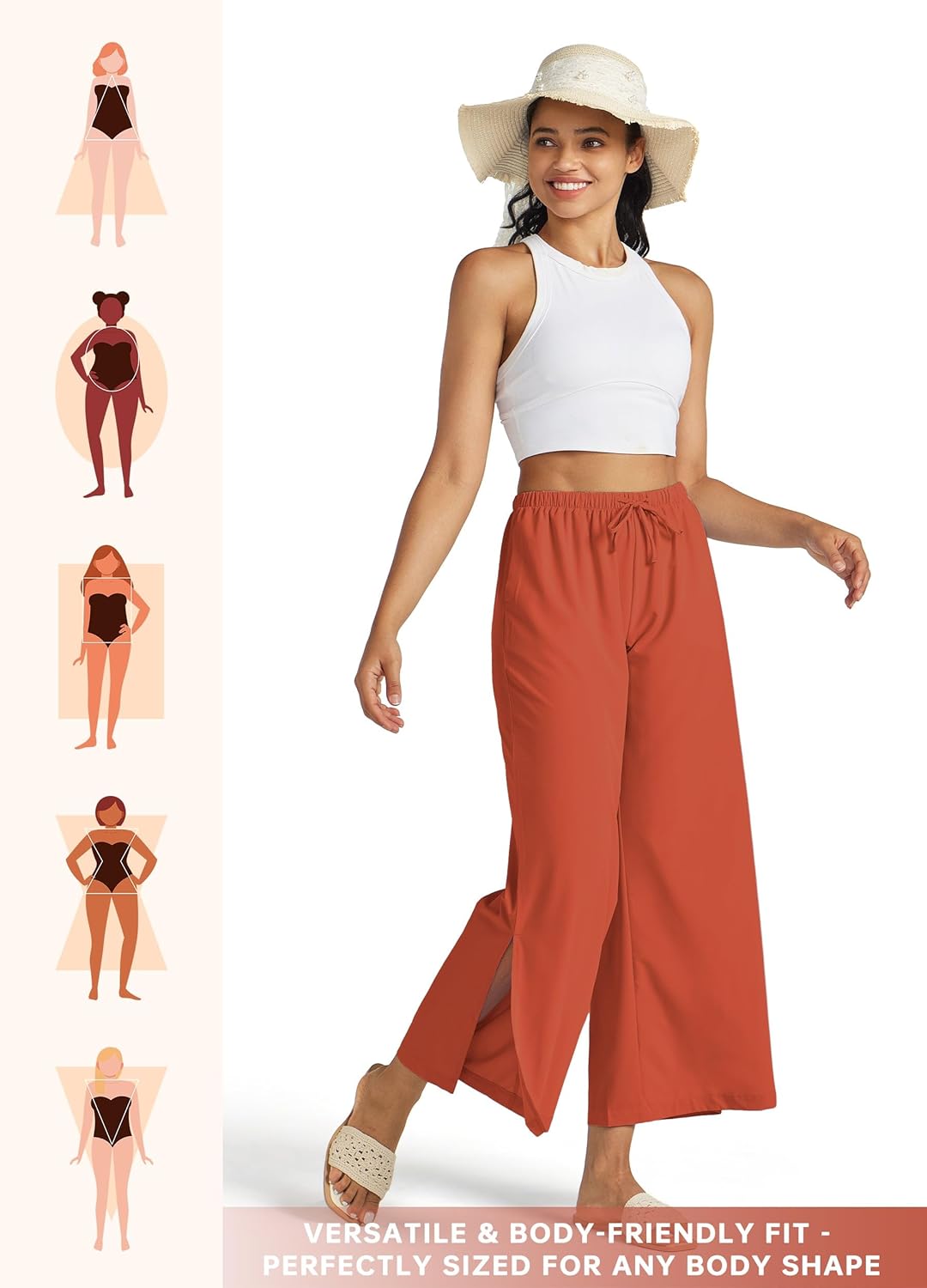 Willit Women's Wide Leg Pants UPF 50+ Swim Beach Pants Lightweight Travel Pants Quick Dry Sun Protective - Image 6