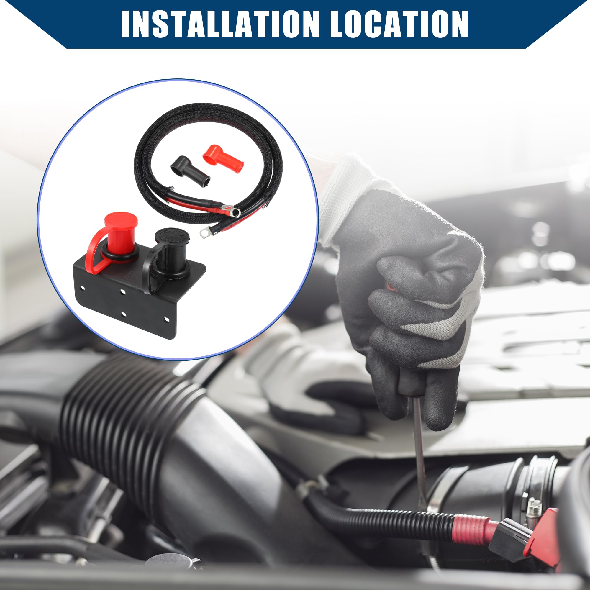 Morsetto Per Batteria Con Staffa 1 Set Per Auto Resistente | Colori: Nero, Rosso, Argento, Oro. Materiale: Gomma, Plastica, Metallo. Dimensioni: 30Mm. Adatto A Pickup, Suv, Camper.
