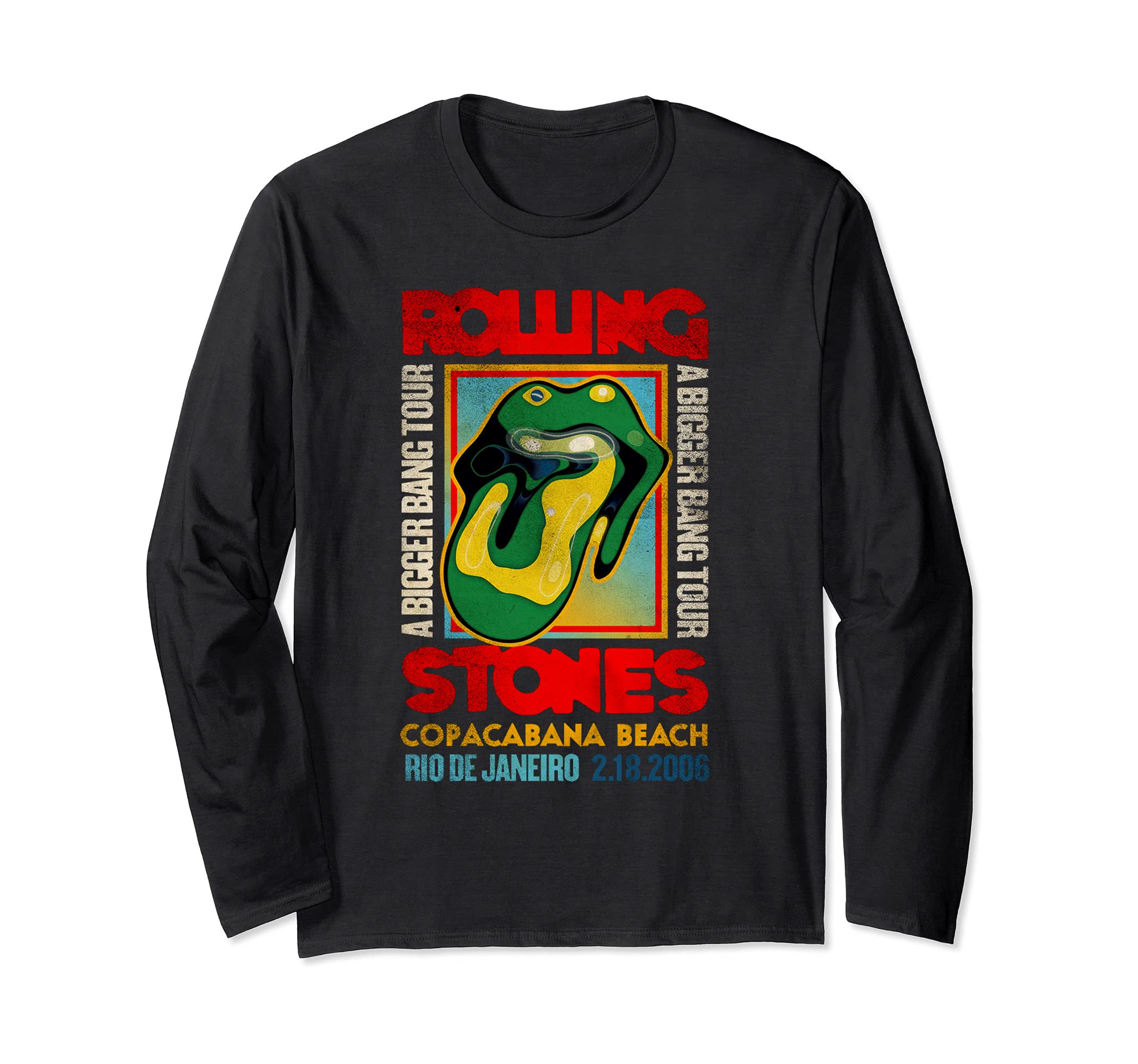Rolling StonesOfficial Copacabana Beach A Bigger Bang Tour Long Sleeve T-Shirt